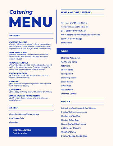 Menu Templates With Illustrations