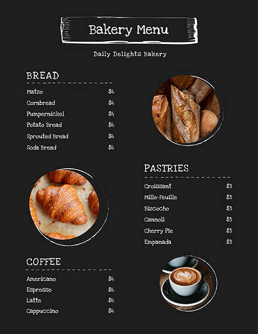 Menu Templates With Illustrations