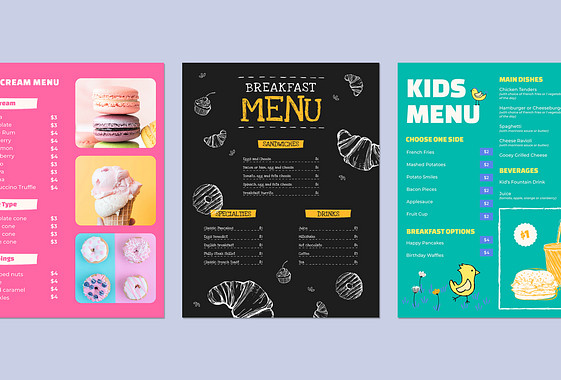 Menu Templates With Illustrations