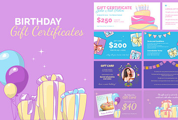Birthday Gift Certificate Templates