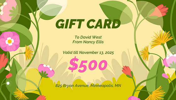 Birthday Gift Certificate Templates