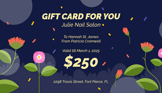 Birthday Gift Certificate Templates