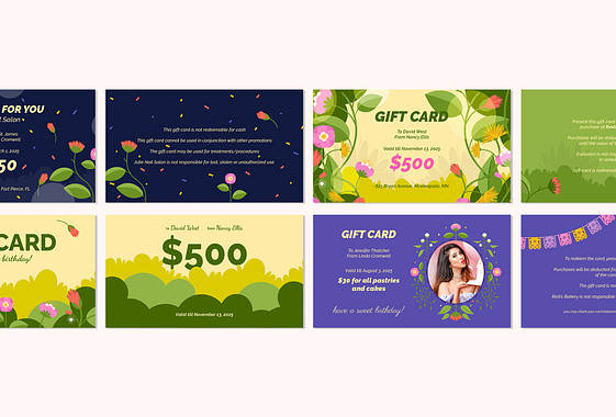 Birthday Gift Certificate Templates