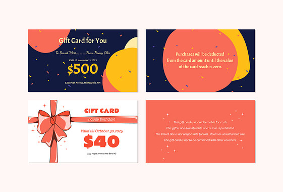 Birthday Gift Certificate Templates
