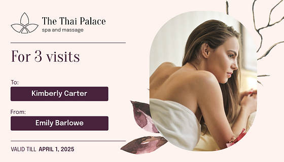 Massage and SPA Gift Card Templates