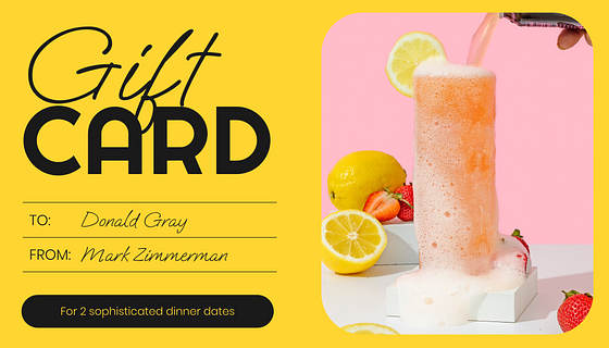 Restaurant Gift Certificate Variety