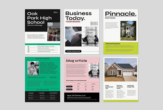 Modèles de Newsletter Modernes