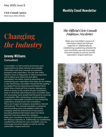 Modèles de newsletter pratiques