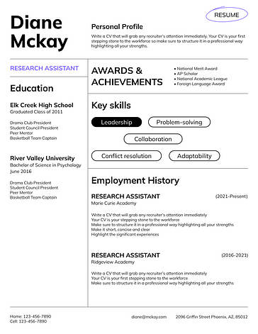 Education Industry Resume Templates