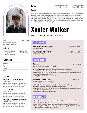 Education Industry Resume Templates