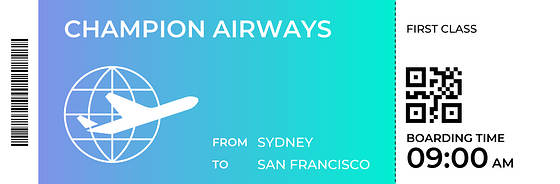 Airplane Ticket Templates