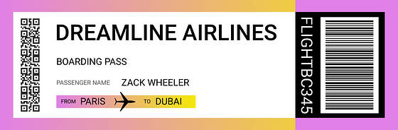 Airplane Ticket Templates