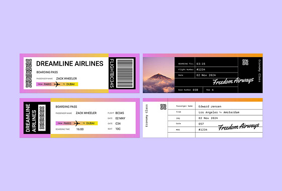 Airplane Ticket Templates