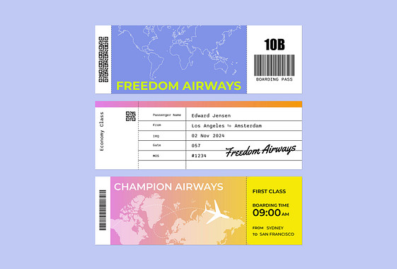 Airplane Ticket Templates