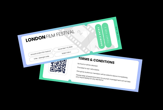 Tickets de cinéma créatifs