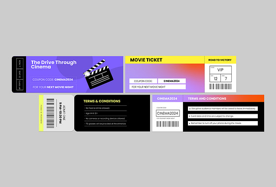 Tickets de cinéma créatifs