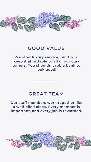 Beauty Salon Floral Visuals