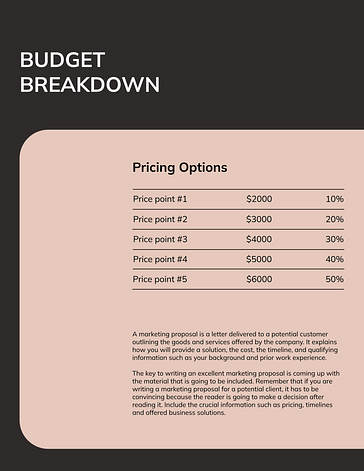 Marketing Proposal Template