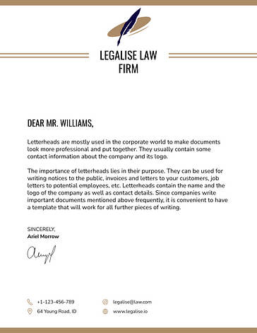 Law Firm Letterhead Template
