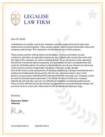 Law Firm Letterhead Template