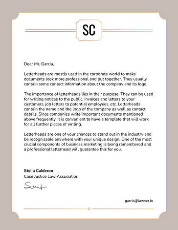 Law Firm Letterhead Template
