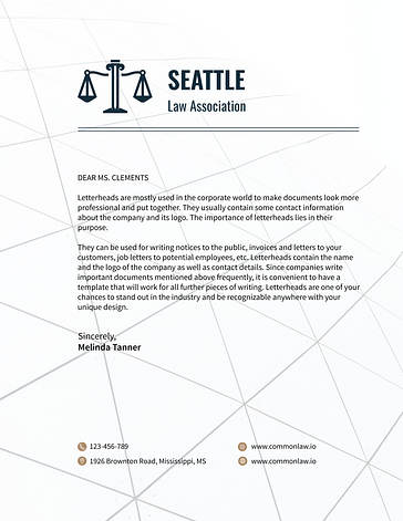 Law Firm Letterhead Template