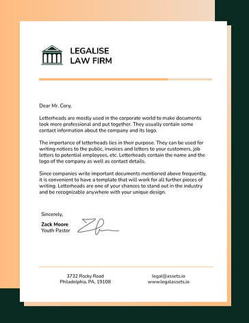 Law Firm Letterhead Template