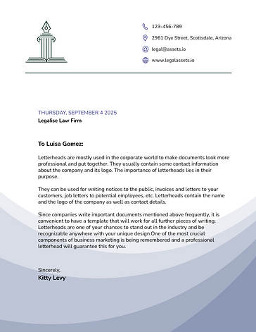 Law Firm Letterhead Template