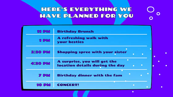 Festive Birthday Presentation