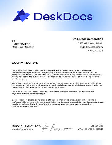 Business Letterhead Template