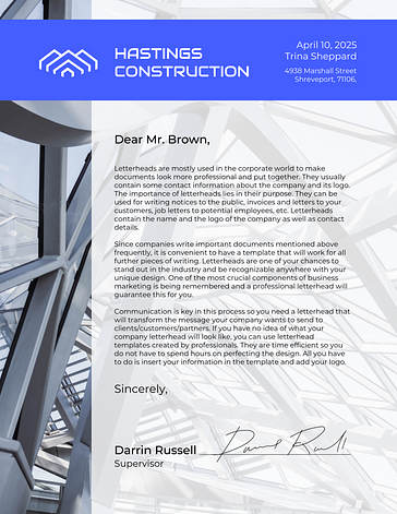 Business Letterhead Template