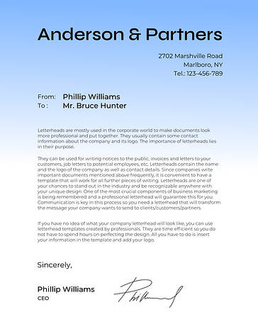 Business Letterhead Template