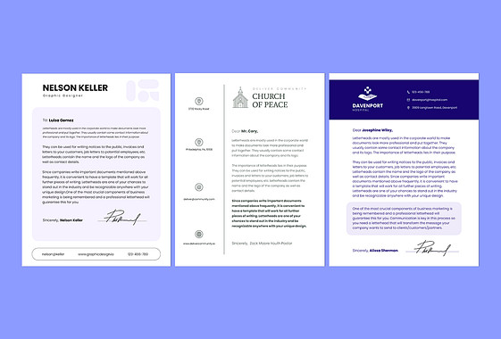 Letterhead Template Variety
