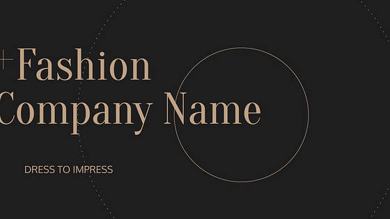 Fashion Presentation Slides