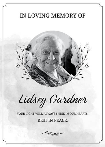 Death Announcements Templates