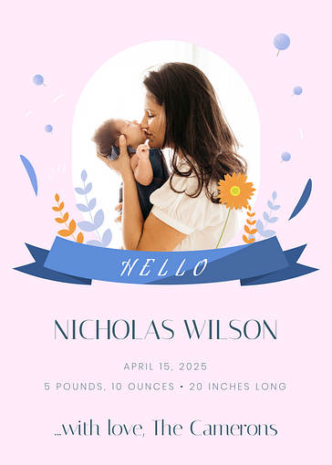 Floral Announcement Templates