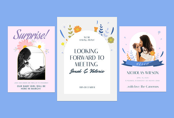 Floral Announcement Templates