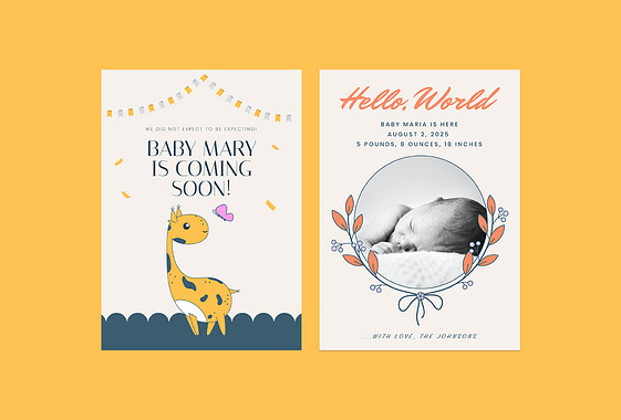 Floral Announcement Templates