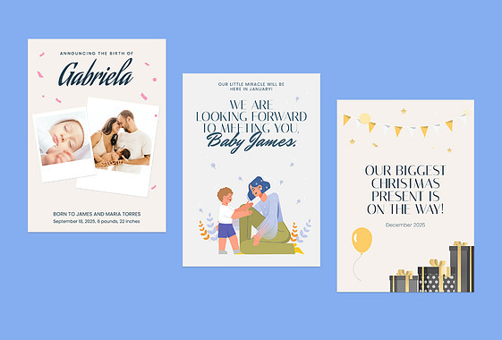 Floral Announcement Templates