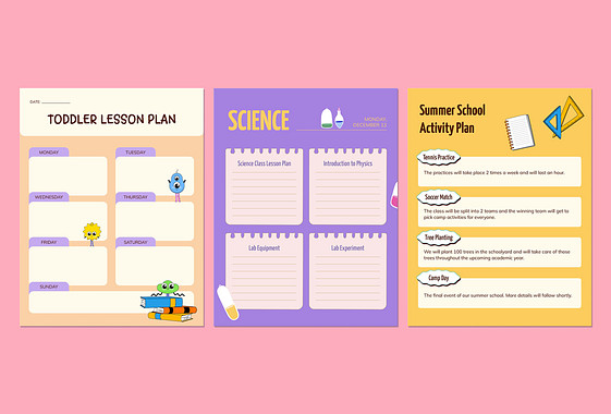 Colorful Lesson Plan for Kids