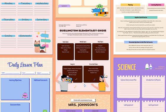 Colorful Lesson Plan for Kids