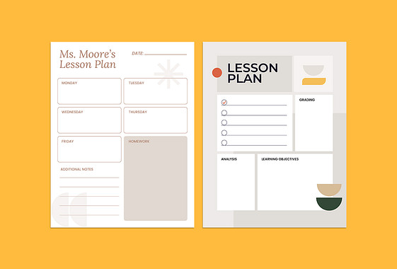 Минималистичные планы уроков для ежедневного использования