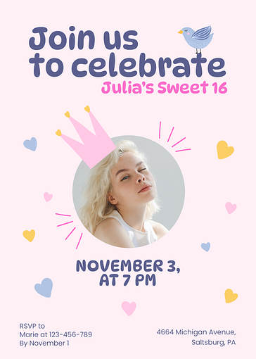 Festive Birthday Invitation Templates