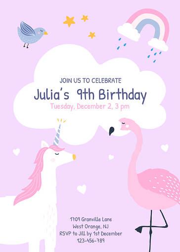 Festive Birthday Invitation Templates