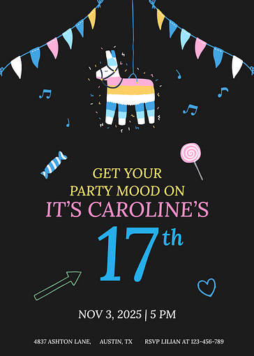 Festive Birthday Invitation Templates