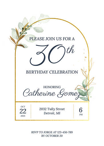 Festive Birthday Invitation Templates
