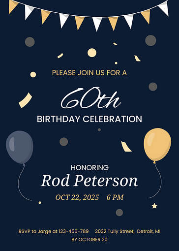 Festive Birthday Invitation Templates