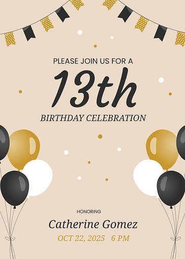 Festive Birthday Invitation Templates