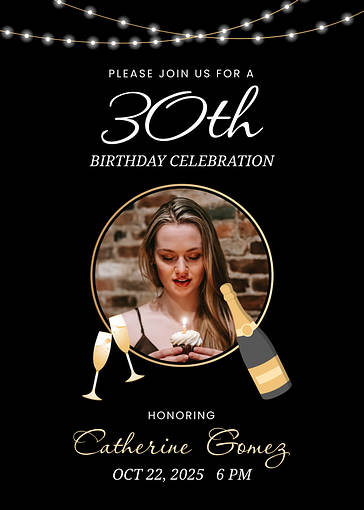 Festive Birthday Invitation Templates