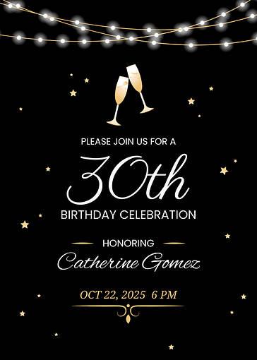 Festive Birthday Invitation Templates